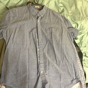J.Crew Broken In Oxford Short Sleeve Collared Shirt